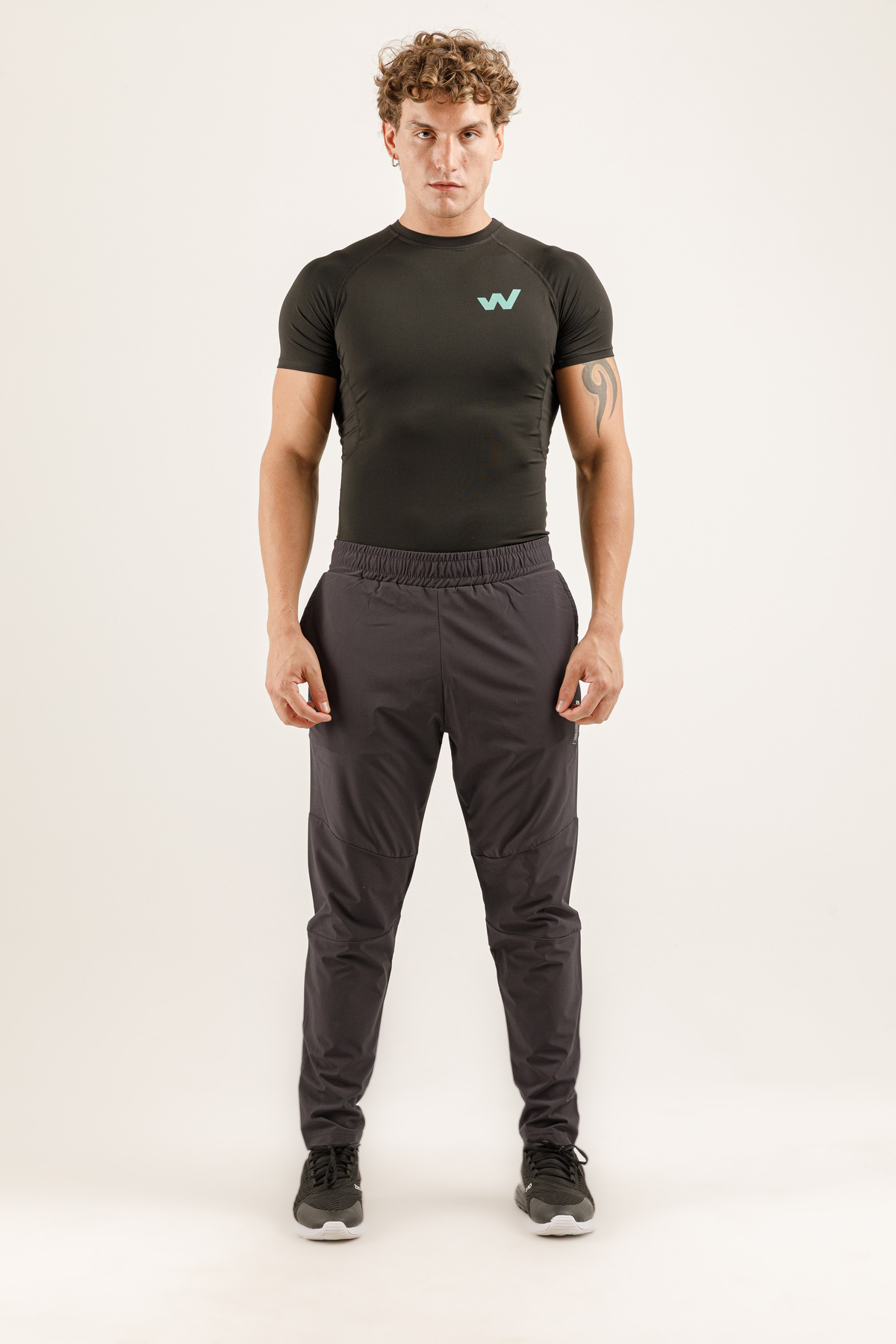 PAW Pivot Athletic Wears Paw-strıde Slim Fit Premium Kumaş Erkek Siyah Spor Eşofman
