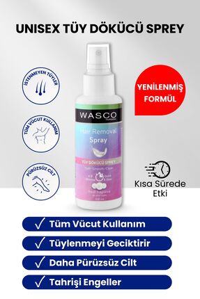 wasco Unisex ( Bay - Kullanım) Tüy Dökücü Sprey 100 ml