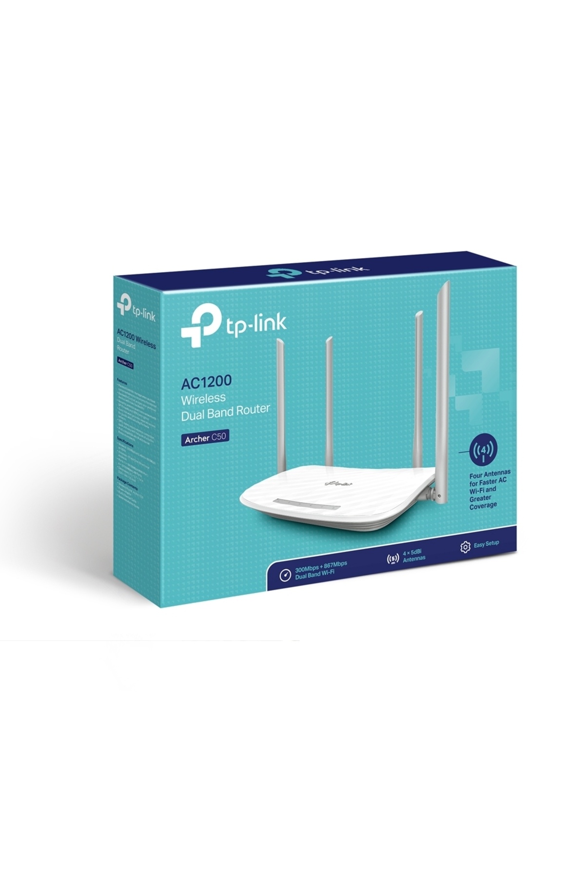 TP-LINK-thestorex Archer C50، AC1200 ميجابت في الثانية، MU-MIMO، Beamforming، الكل في واحد (جهاز التوجيه، نقطة الوصول، نطاق التوسع) 3