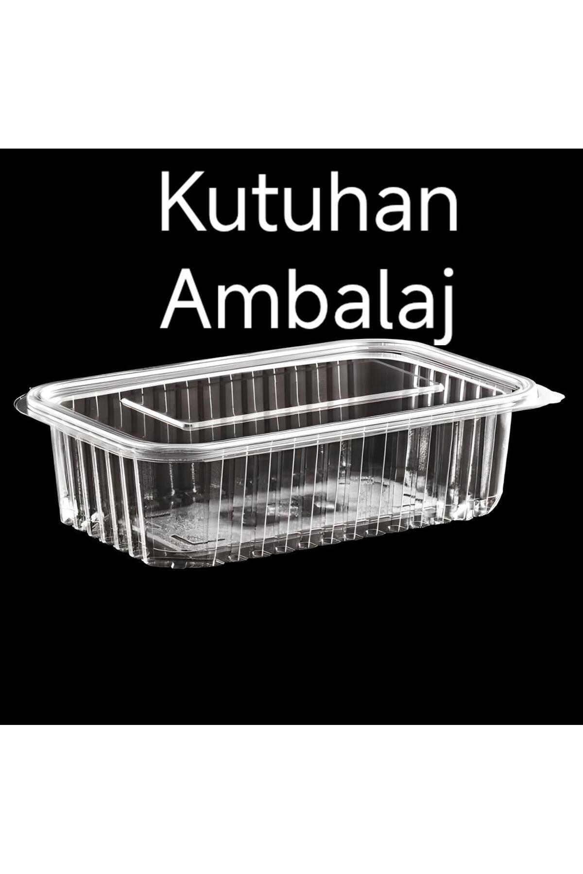 Kutuhan Ambalaj 750gr Düz Kapak Sızdırmaz Kase 10'lu