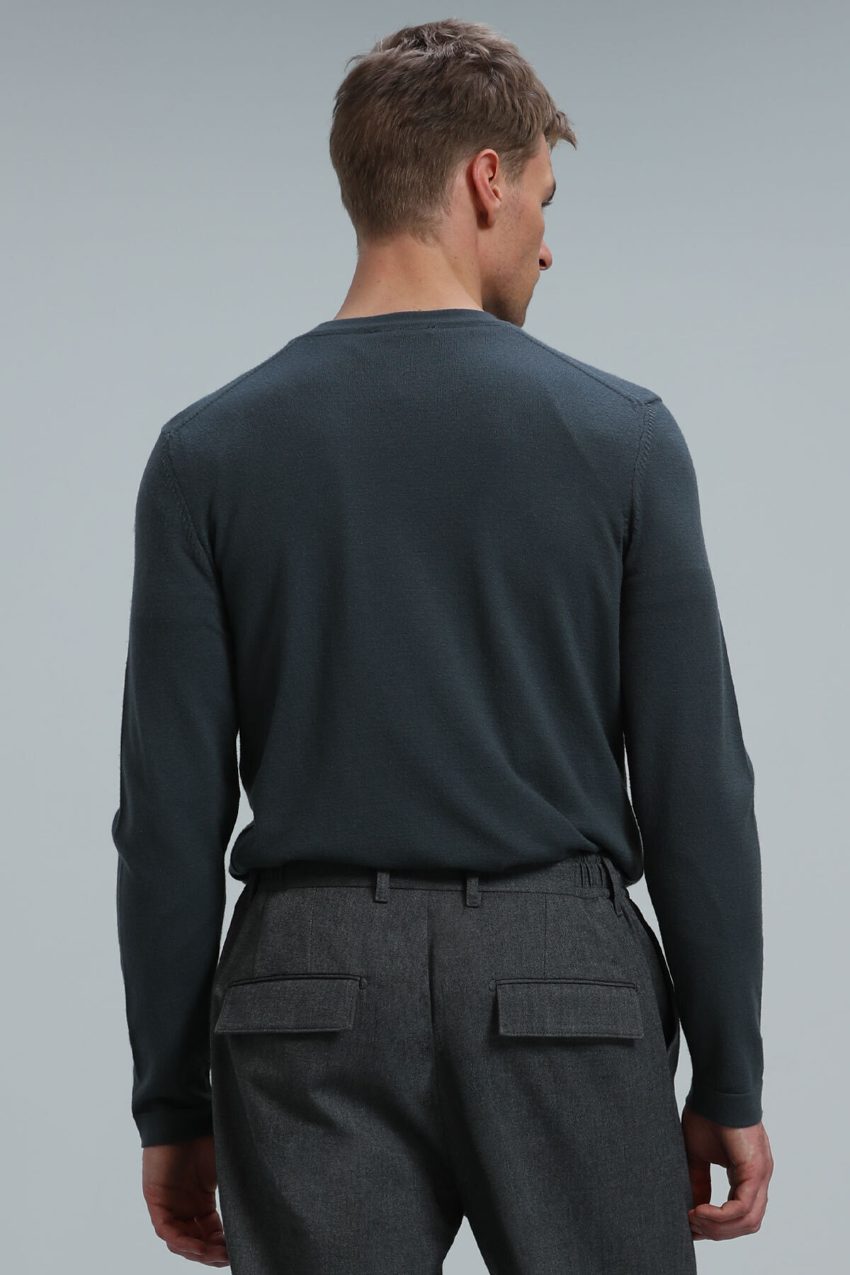 Lufian-Men's Sweater - Speed Petrol Color 6