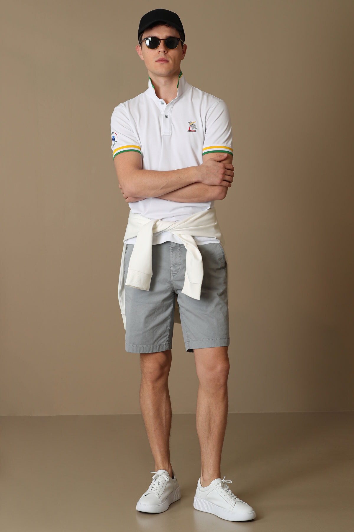 Lufian-Zegler Sports Men's Chino Shorts Slim Fit Gray 5