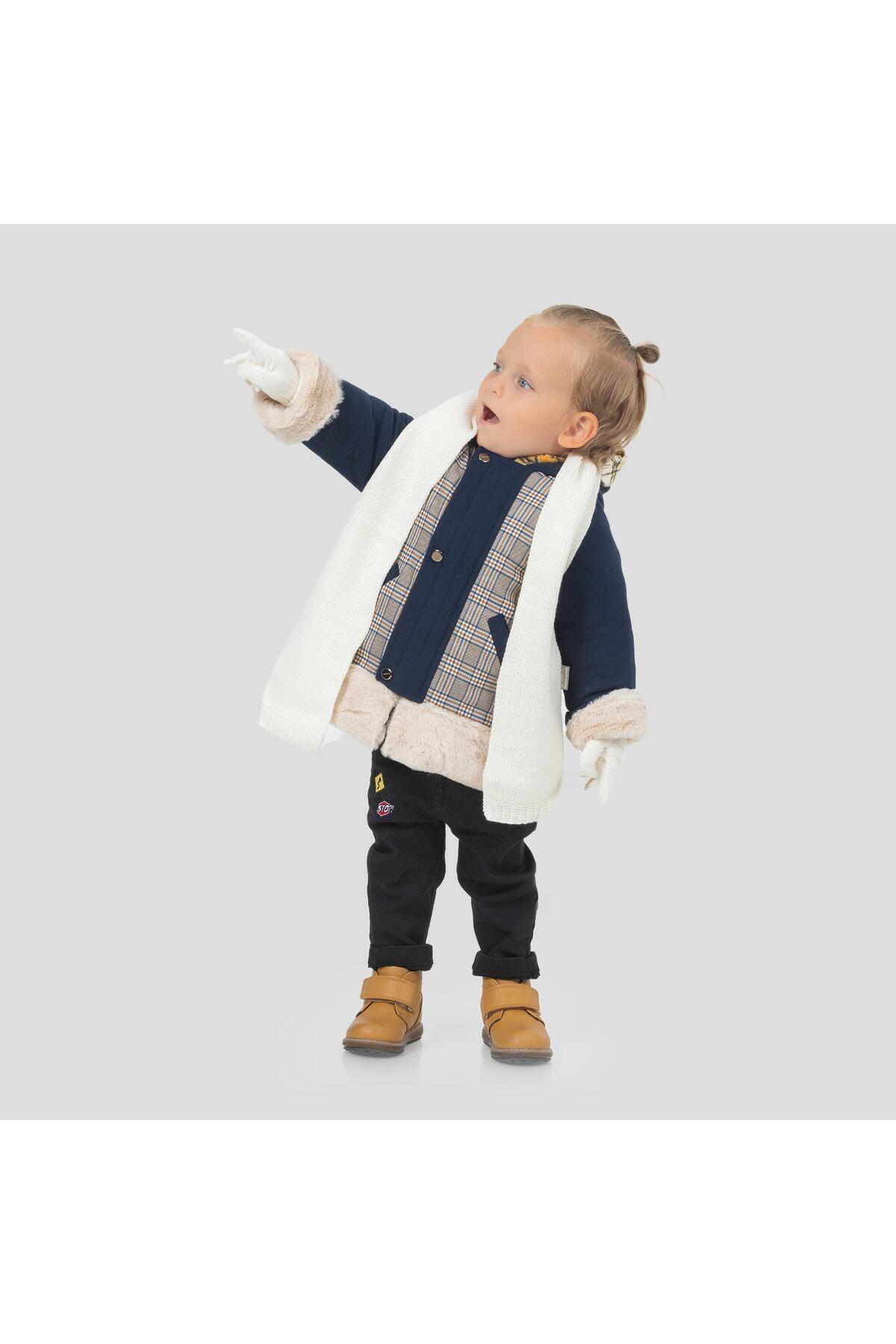 Babyhola Kız Erkek Çocuk Kapüşonlu Kaban 13415 fotoğrafı 6 (önizleme)