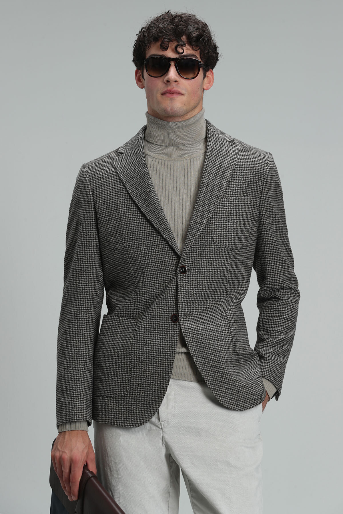 لوفیان کاپشن مردانه Alvi Sport مدل Blazer Slim Fit Brown