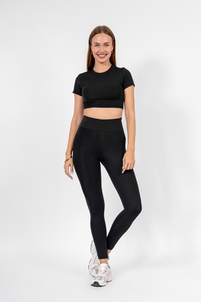 RİZZ YÜKSEK BEL TAYT DİKİŞSİZ KÜLOT VE CROP BODY 3'LÜ TAKIM