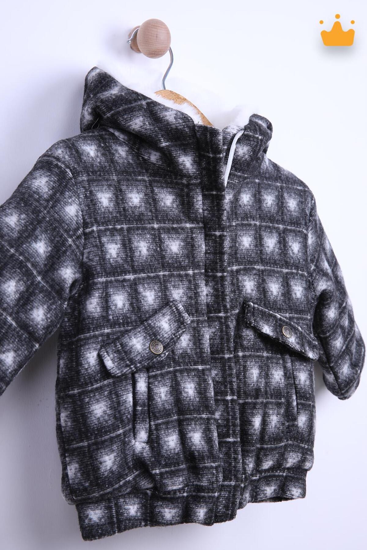 Babyhola 1.5 Tog Kapşonlu Pamuk Astar Bebek Çocuk Polar Kaban 12571 fotoğrafı 6 (önizleme)