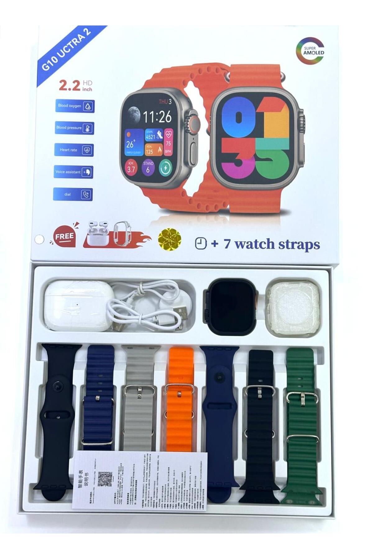 Generic-7 in 1 Multifunctional Smart Watch with Bluetooth, Full Touch, and Fitness Tracker 1
