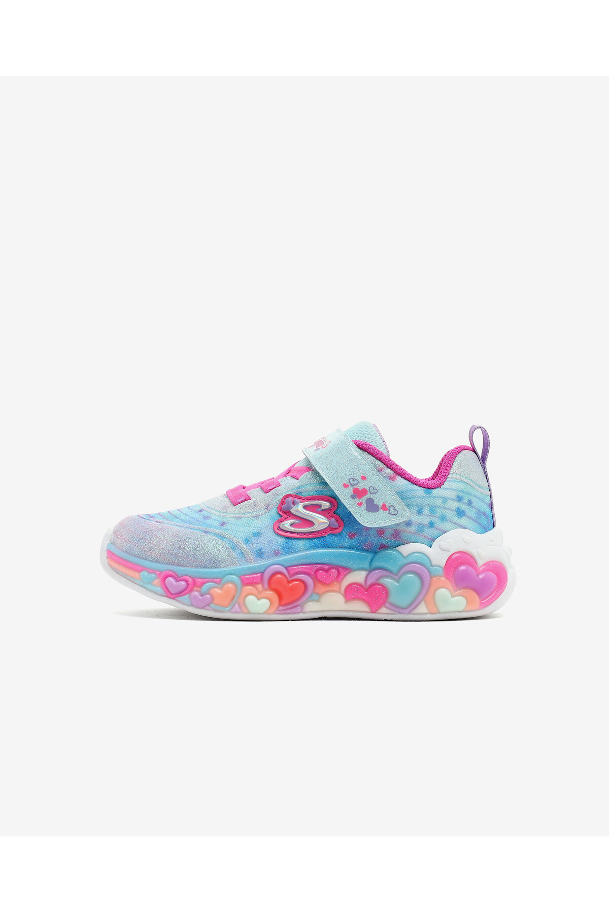 اسکچرز کفش کتانی دخترانه آبی نورانی ETERNAL HEART LIGHTS مدل 302696N LBMT