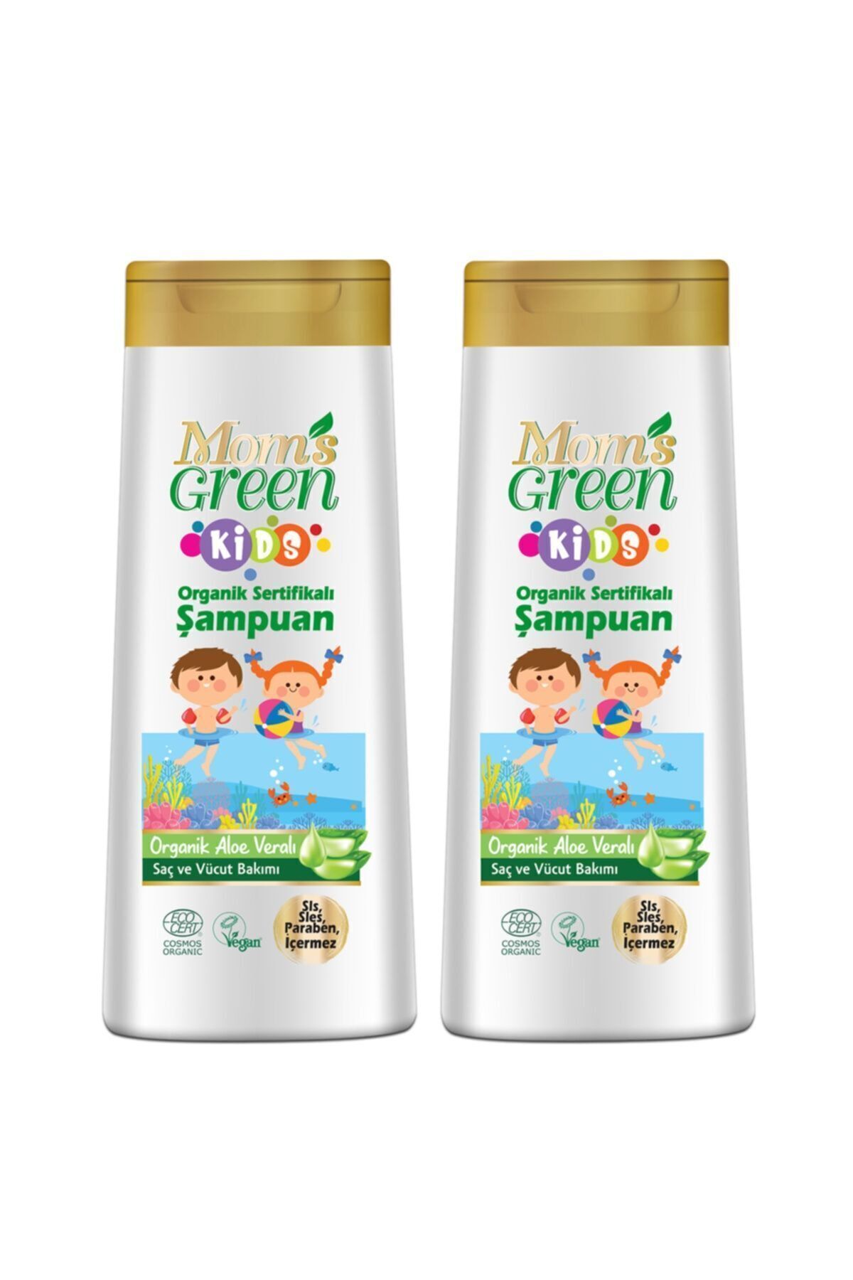 Mom's Green 2'li Set Kids Organik Aloeveralı Çocuk Şampuanı 400 ml 400 ml