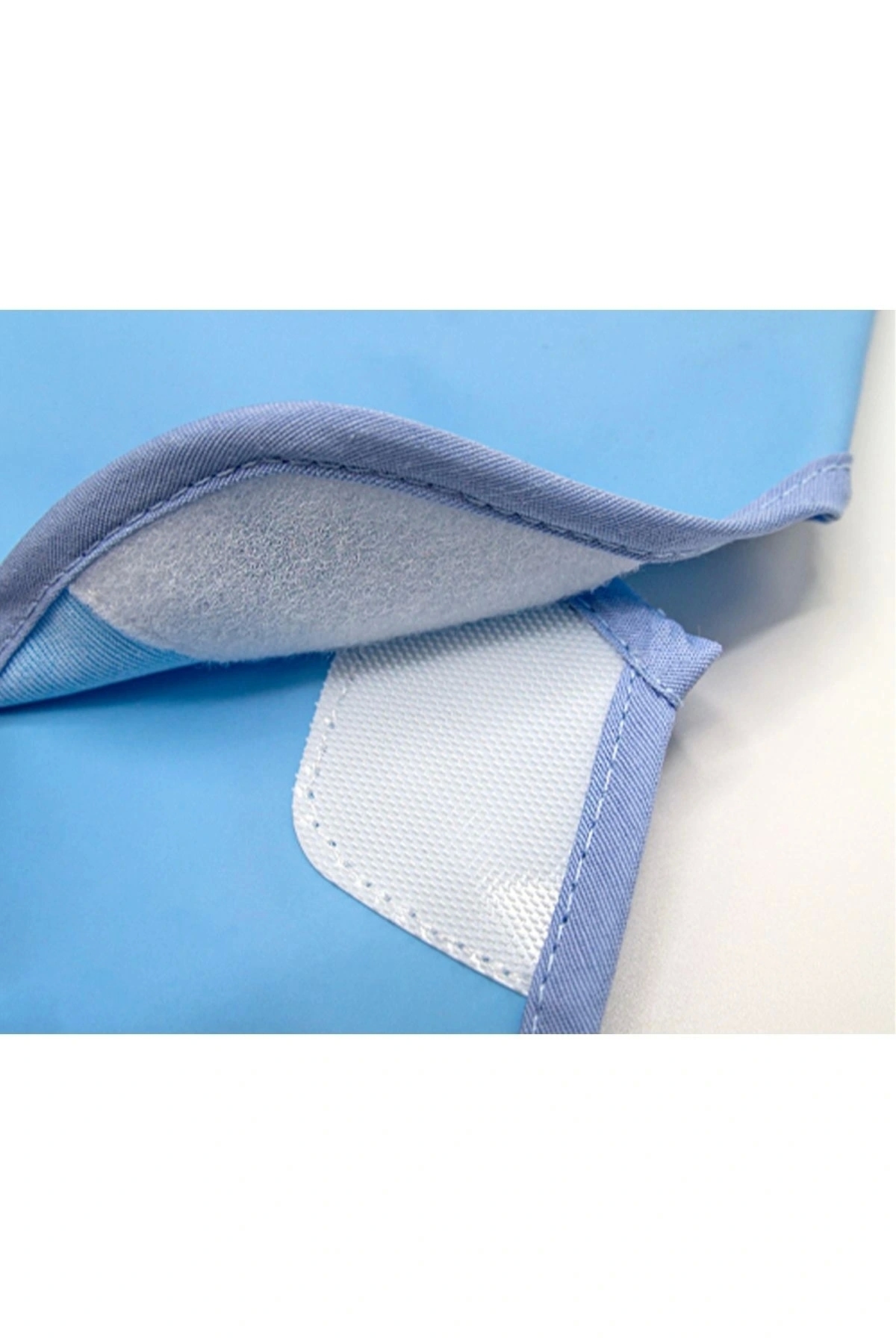 Babyjem Poli Muşamba Kollu Mama Önlüğü Mavi fotoğrafı 5 (önizleme)