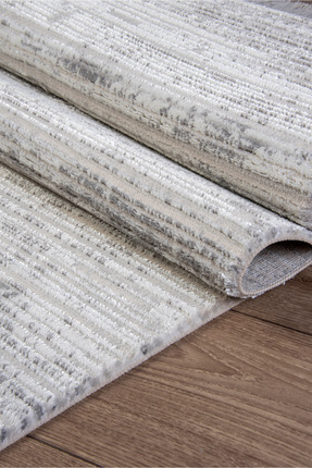 Badelya Home Krem Gri Modern Doğal Taban Saçaklı Özel Ölçü Salon Koridor Mutf...