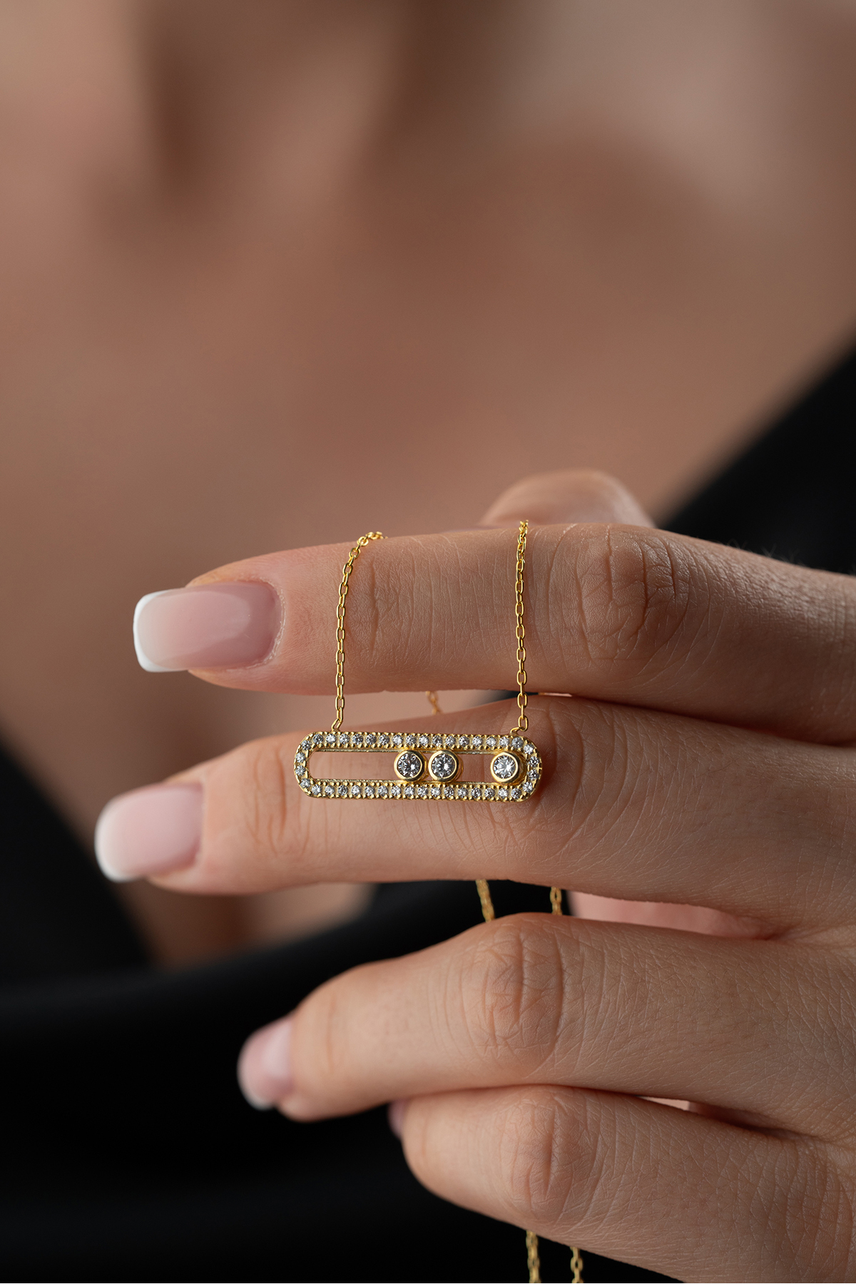 Silvano Jewelry 925 Ayar Gümüş Zirkon Taşlı Trend Kolye görsel 2