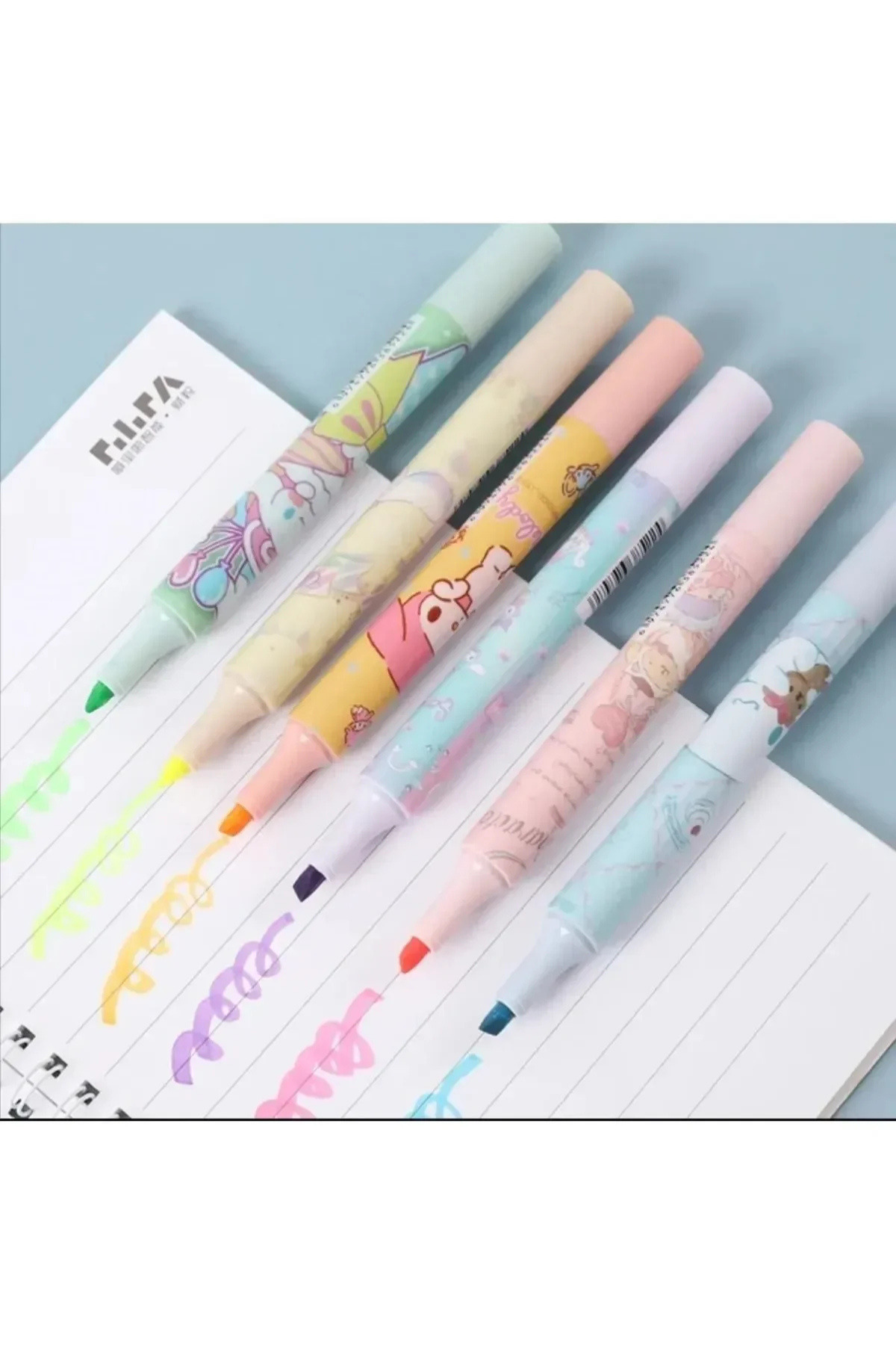 NaSaDAN Sanrio Kuromi Fosforlu Kalem Seti 6 Adet