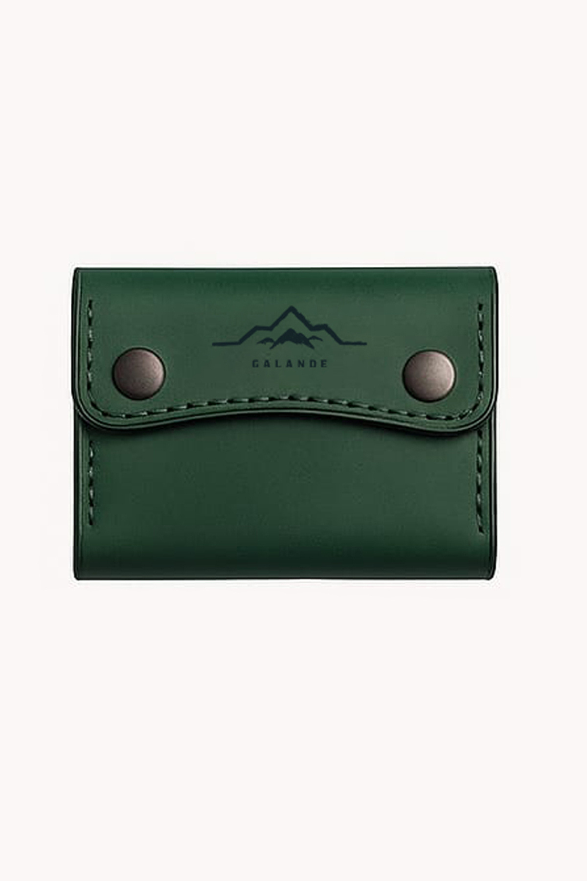 Genuine Leather Snap Card Holder - Wallet 3 Compartment Minimalist Wallet (Handmade)