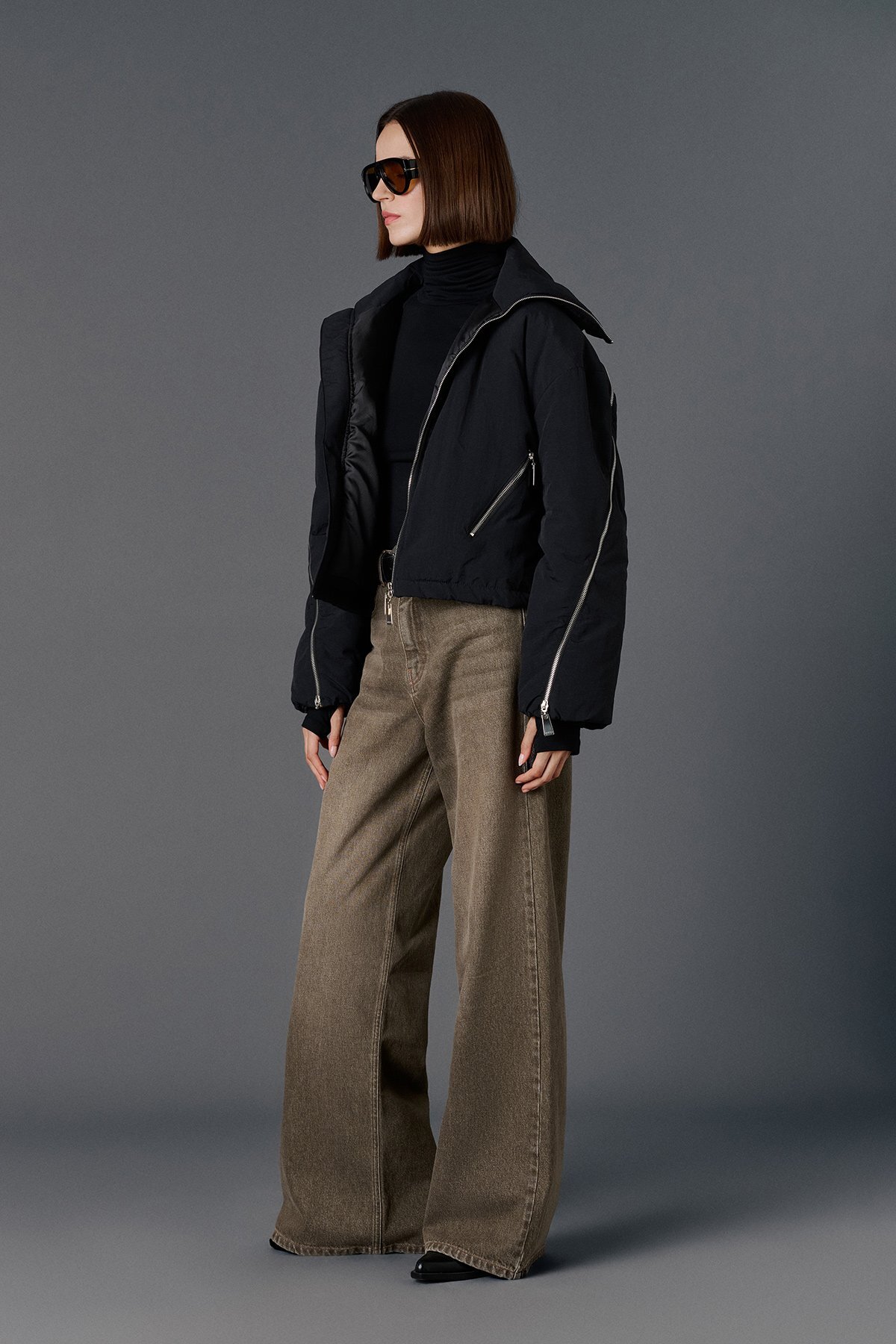 VATKALI  Fermuarlı bomber mont