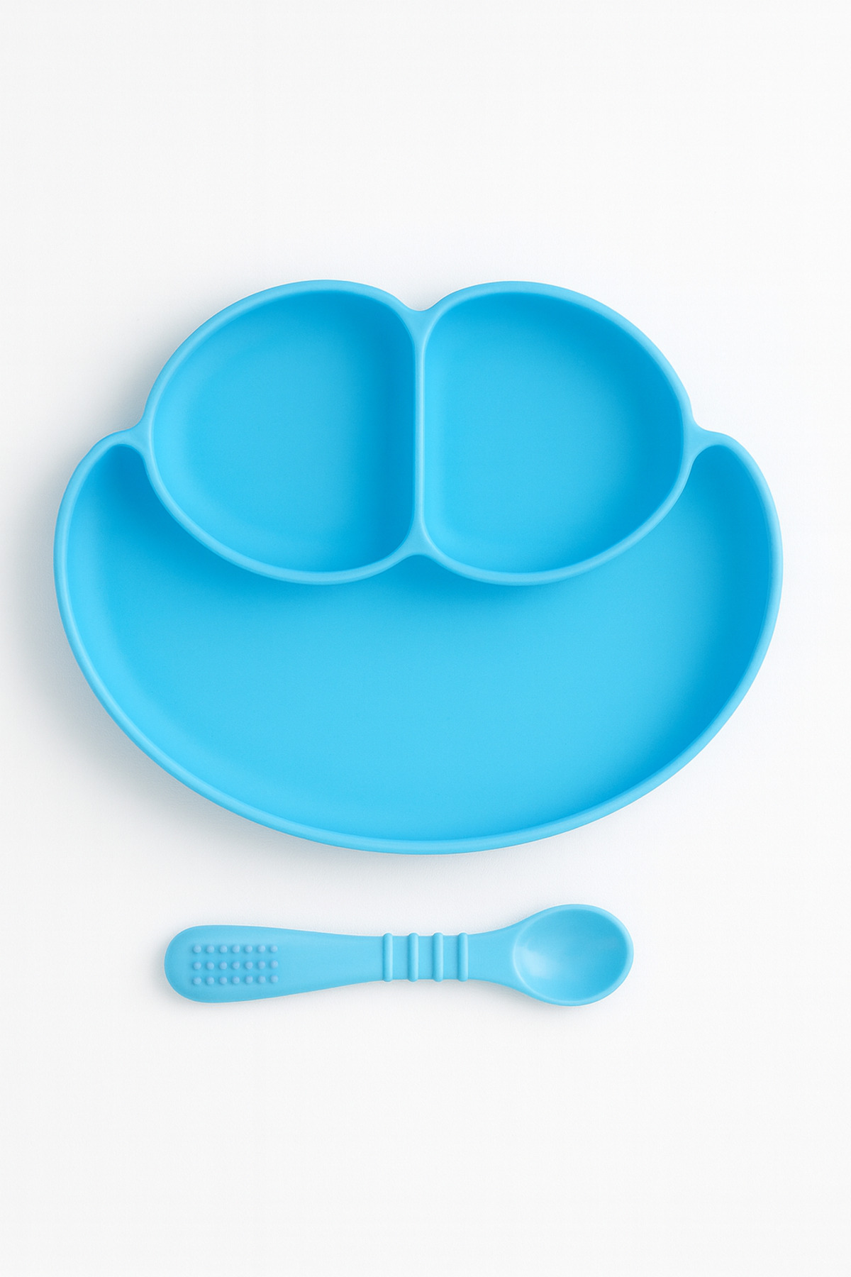 CKM silikon Silikon bebek beslenme seti tabak kaşık bardak İngilizce Türkçe kitap hediyeli fotoğrafı 2 (önizleme)