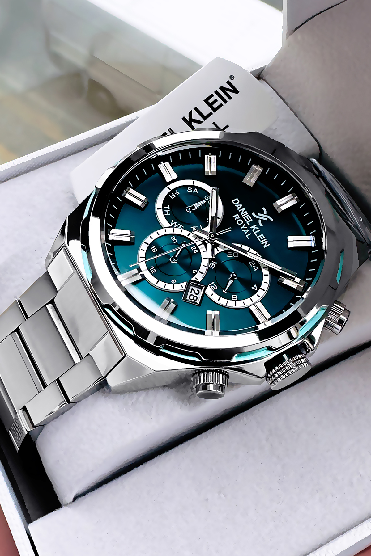 Gift Original Men Wrist Watch 3 Atm Waterproof Silver Color Steel Band Dke2023c1