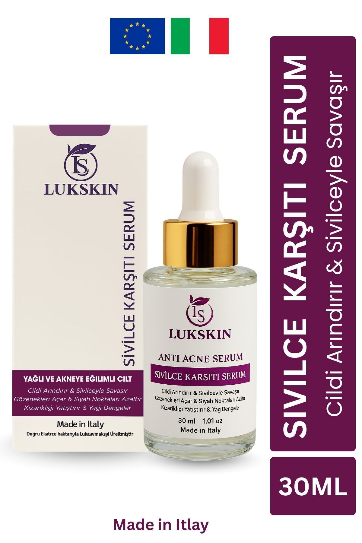 LUKSKIN Akne ve Karşıtı Serum - Akne Kurutucu - Siyah Nokta Leke İz Akne Komedon Karşıtı — 6