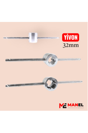 Manel Endüstriyel YİVON KAVAL YİVİ AÇMA APARATI /PAFTASI 32MM / 1inç
