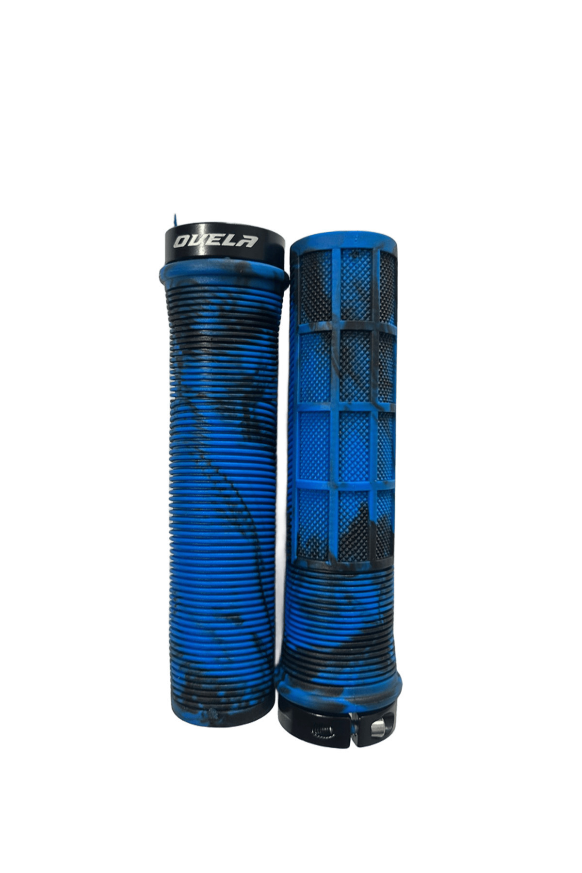 ovela Scooter & Bisiklet Uyumlu Alyanlı Desenli Elcik 135MM Mavi/Siyah