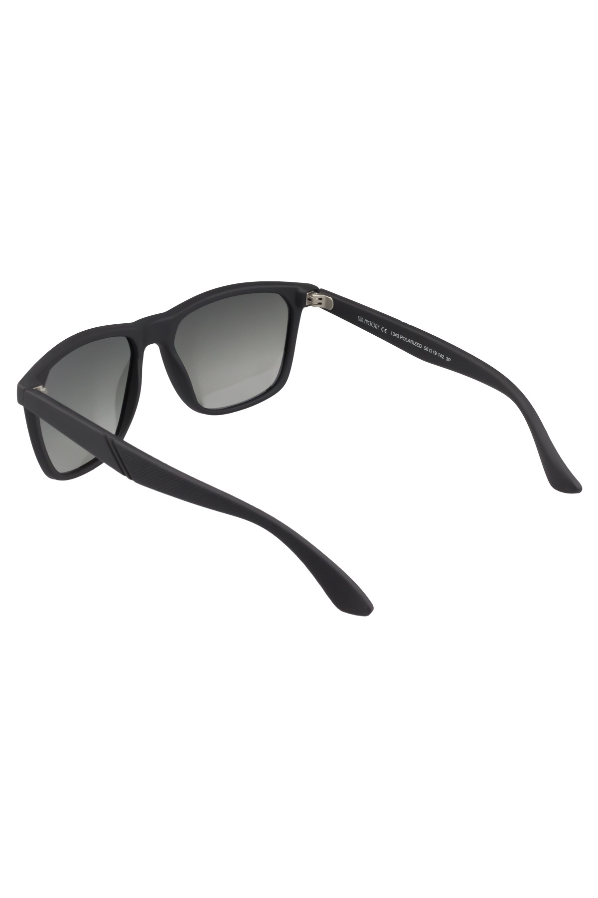 sun factory UV400 Korumalı Polarize Filtreli Mat Siyah Erkek Güneş Gözlüğü 1343 C0101M görsel 3