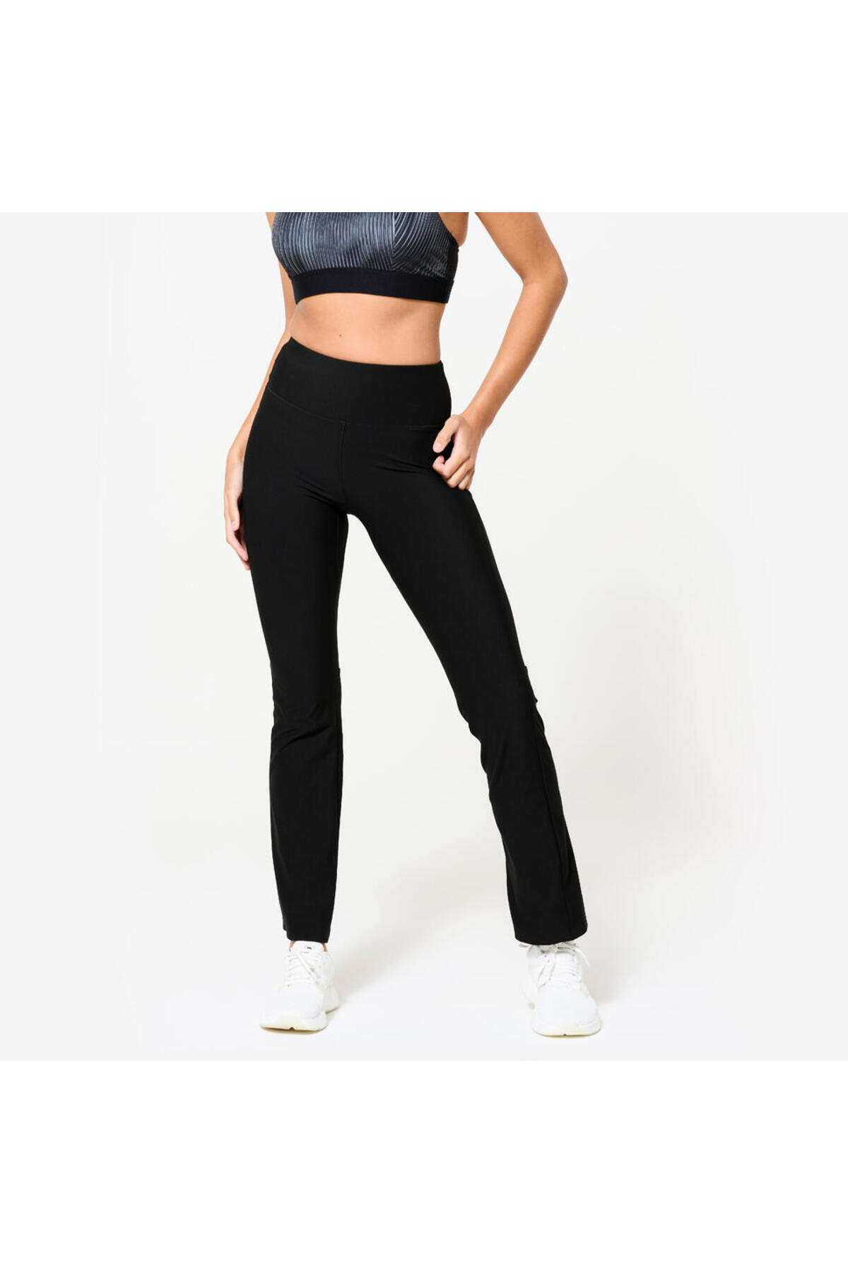 Decathlon  Kadın Fitness Taytı - Düz Kesim - Siyah - Görsel 2