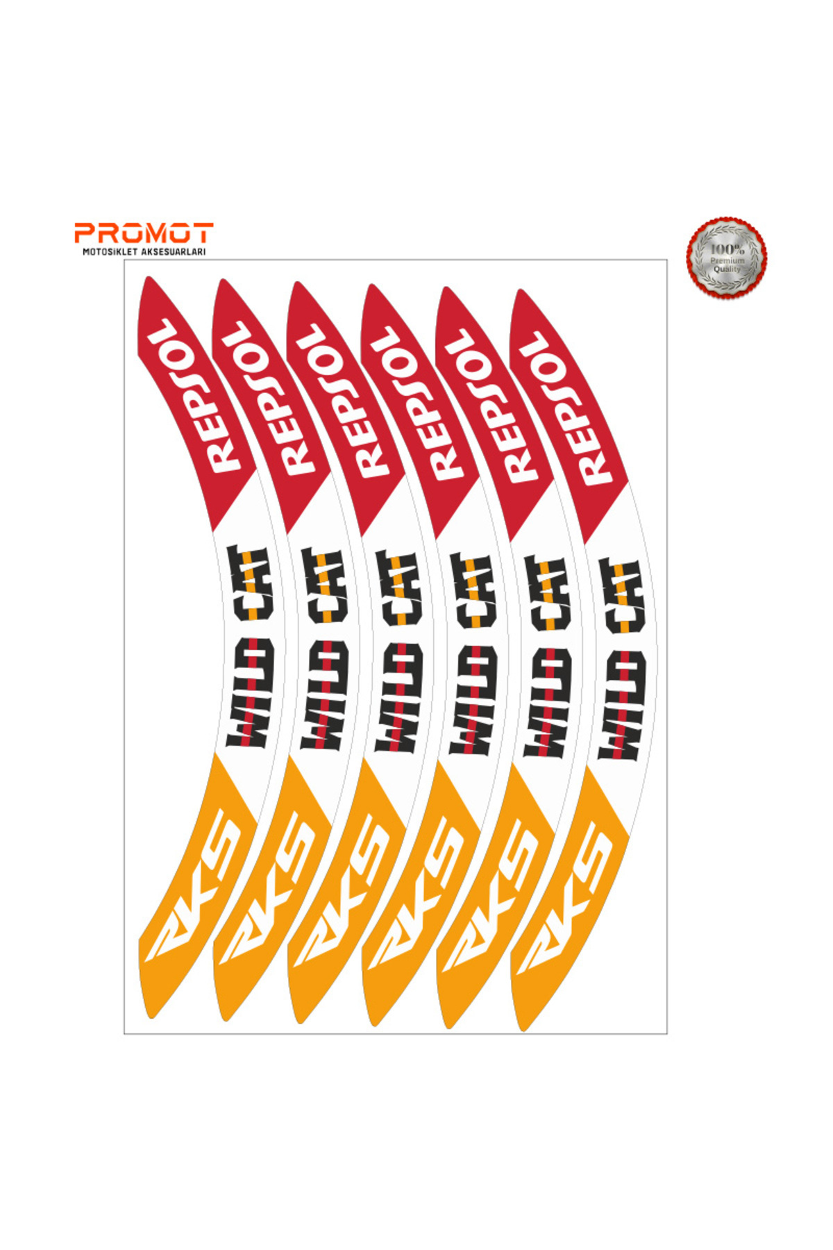 Genel Markalar RKS WİLDCAT UYUMLU JANT ŞERİDİ Motosiklet Aksesuar Jant Sticker 2