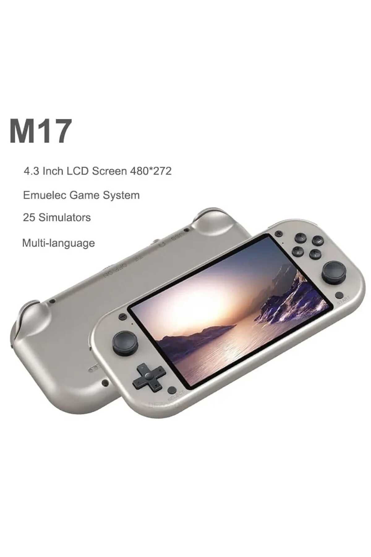 Generic-M17 Handheld Game Console 64GB Memory 20000 Retro Games 4.3 Inch LCD Screen 25 Emulators 2
