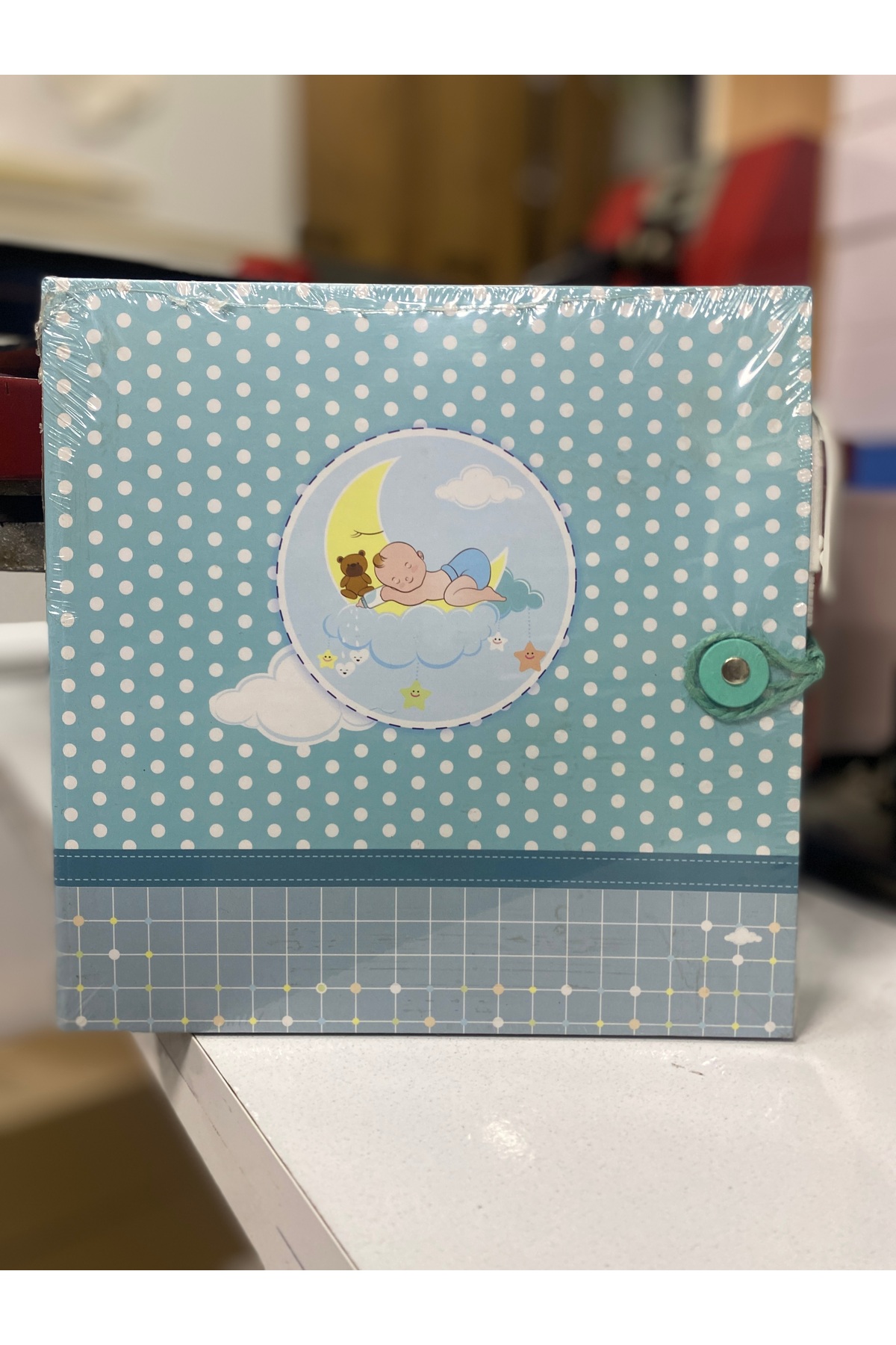 zuzupix Uykucu Bebek Anı Defteri 20x20 cm Beyaz Kalem Hediyeli fotoğrafı 2 (önizleme)