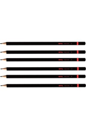 Genel Markalar 2B Sınav Kalemi 6'lı Set Siyah 7.5 cm Uzunlukta 6 Adet