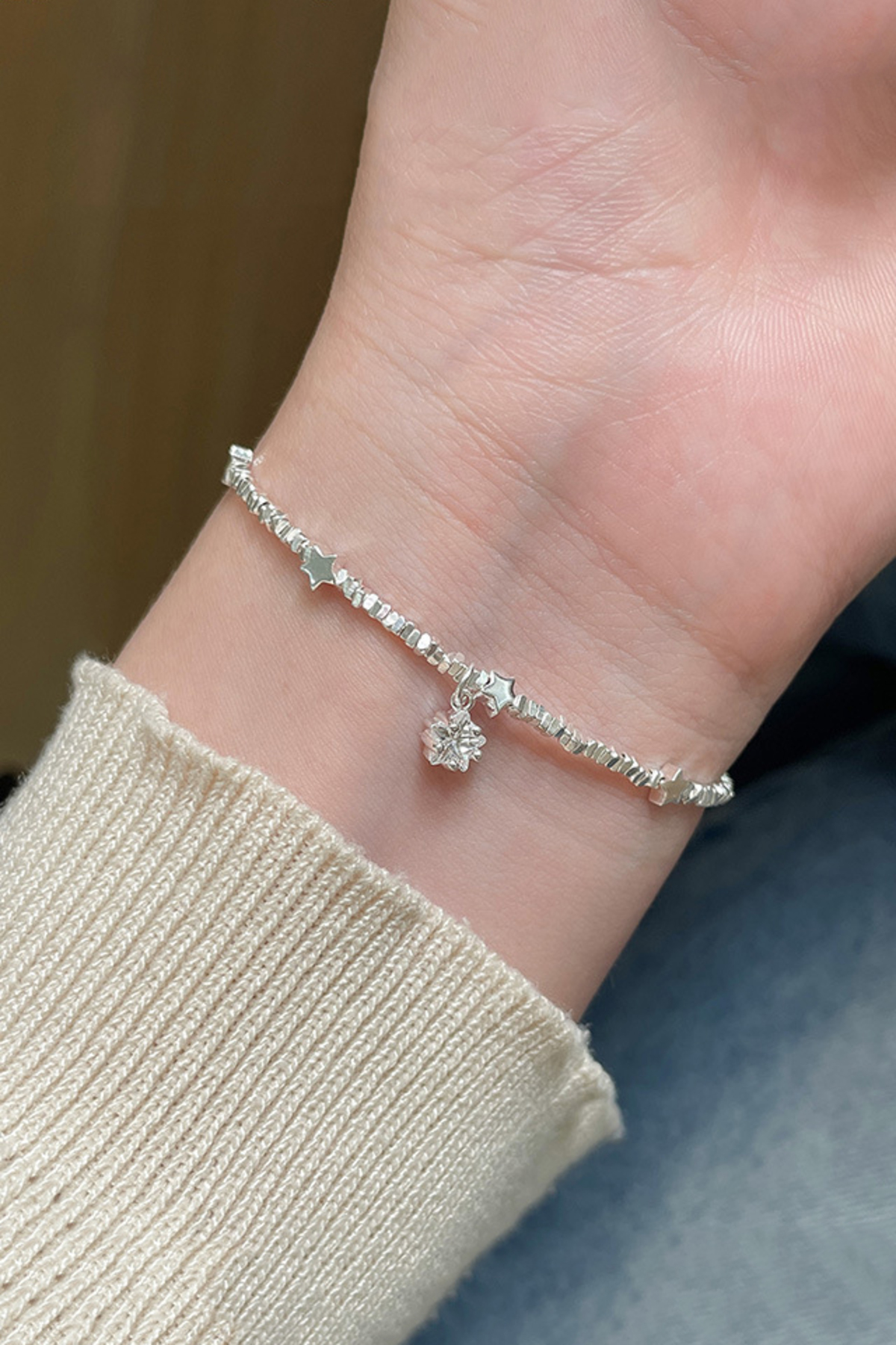 The Collection Minimal Tasarım Yıldız ve Kar Tanesi Figürlü Bileklik Pinterest Parlak Taş Princess Bileklik görsel 6