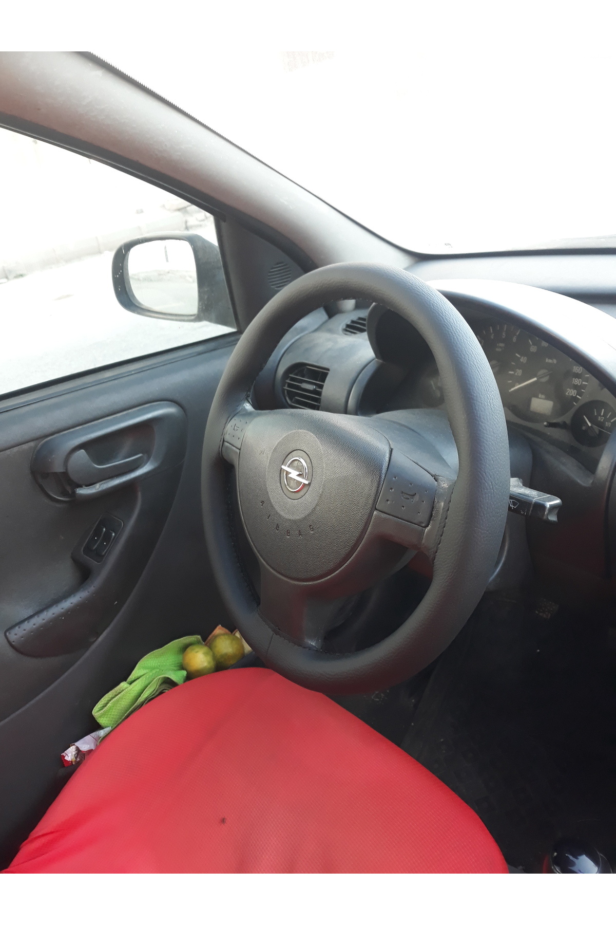 deri OPEL CORSA - COMBO Dikişli Direksiyon kılıfı - DÜZ - SİYAH İP-korsa İçin Uyumlu