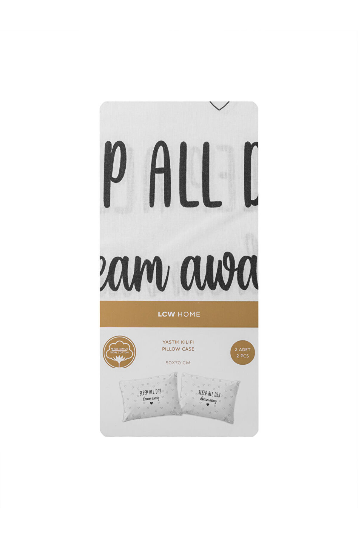 LC Waikiki-Sparkling Selections from Shining Store |   Text Printed Pillowcase Set of 2 50X70 cm 4
