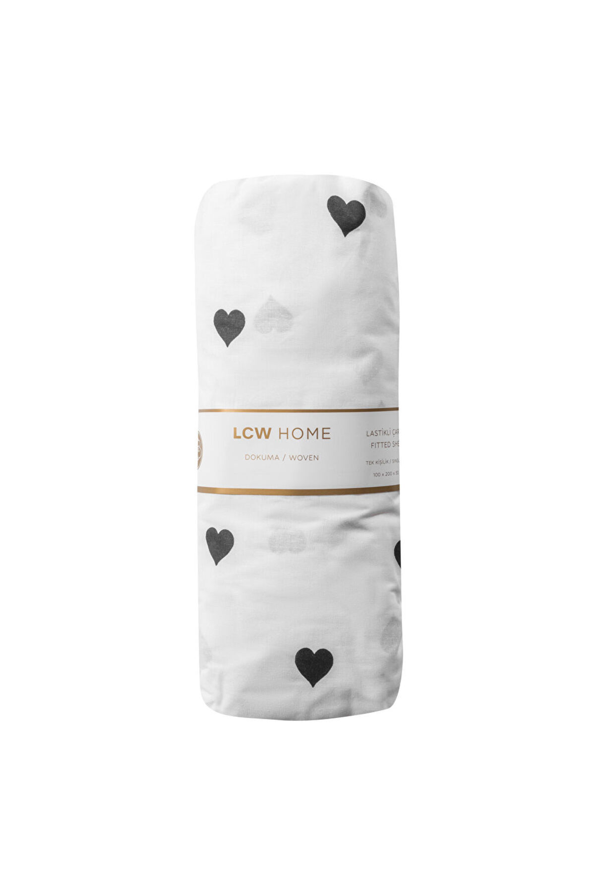 LC Waikiki-Sparkling Selections from Shining Store |   Heart Patterned Single Fitted Sheet 1