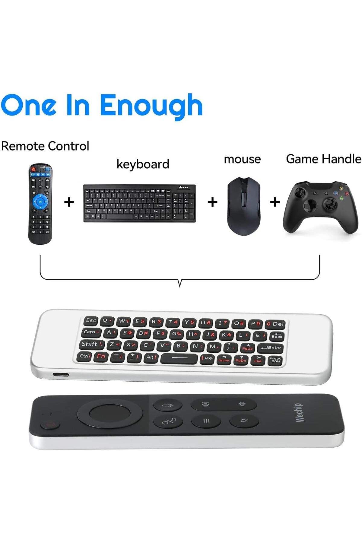 Generic-W3 Air Mouse 4-in-1 W3 Voice Remote 2.4g Wireless Remote Control 4