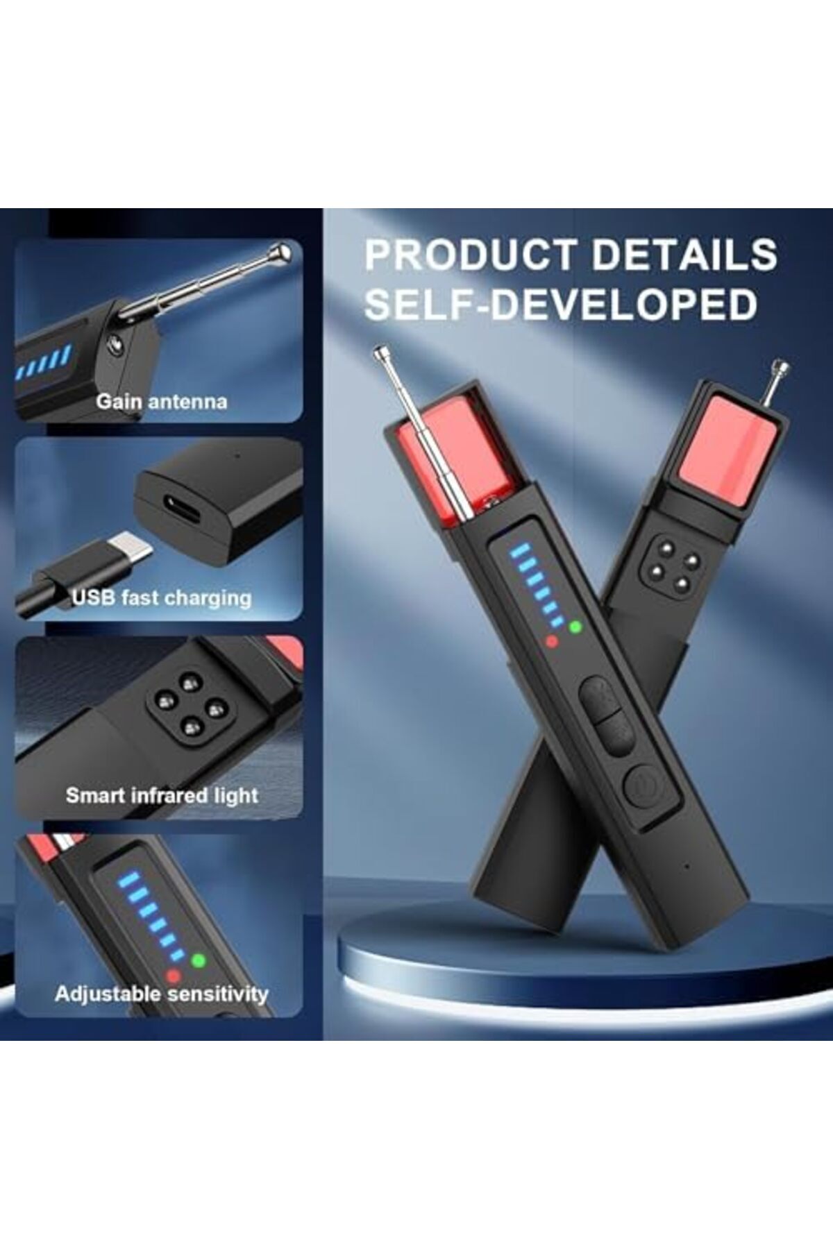 Hope-Hidden Camera Detector for Travel, 2025 Upgraded Spy Camera Detector, GPS Tracker Detector, Hidden D 8