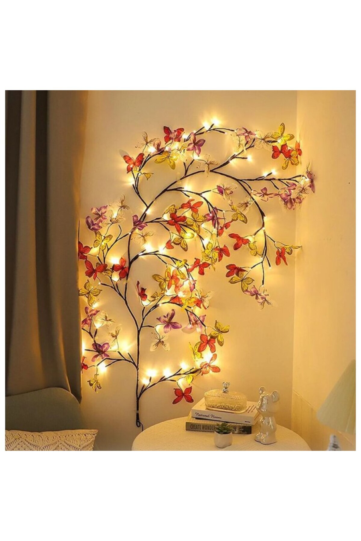 BZRSH-Decorative Light Garland with Flexible Branches – 1.6 m, 72 LEDs, Remote Control and USB Power, Bu 4