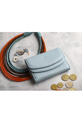 Home Hakiki Deri Kadın Cüzdan Kompakt Boy Bozuk Para Gözlü Çok Bölmeli Tozluğ...