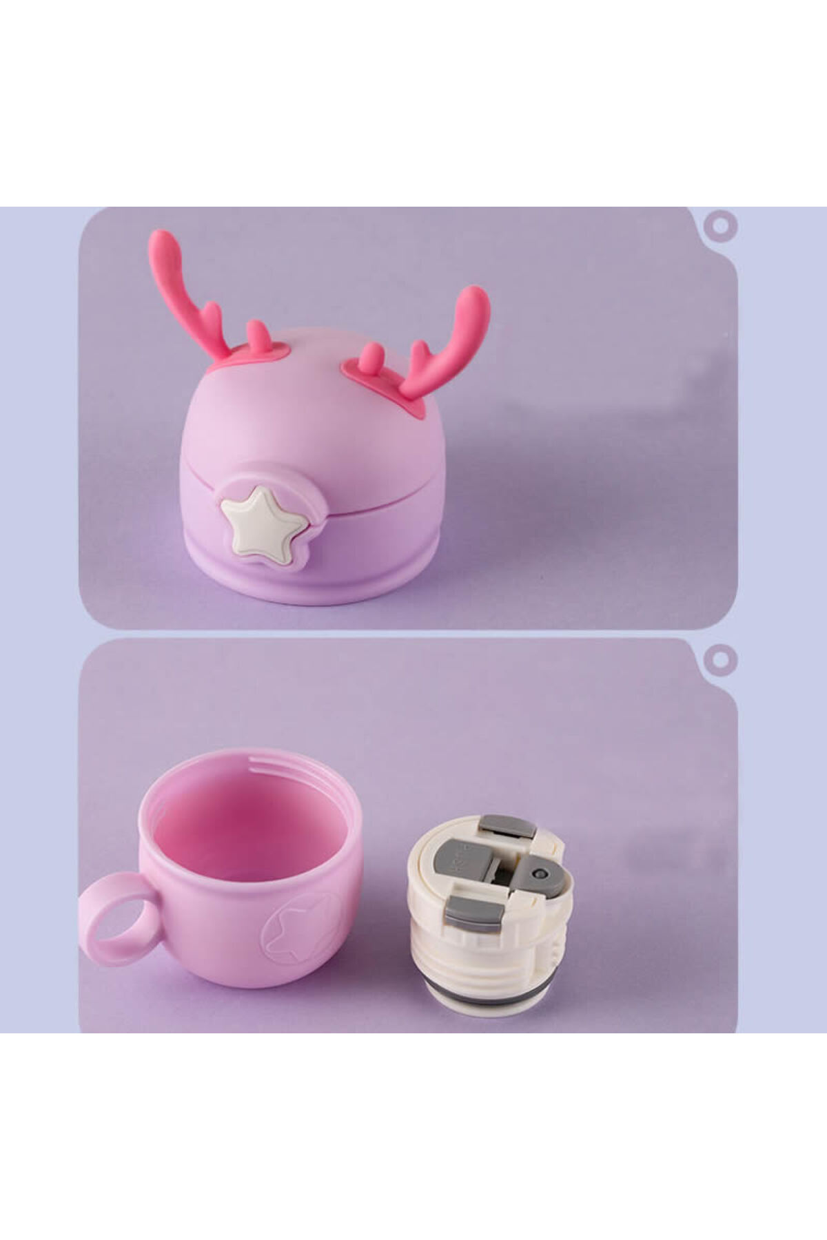 jojobebek Mavi Renk Premium Paslanmaz Çelik Figürlü Askılı Çocuk Termos, 500 ml, ( 24+ Ay) fotoğrafı 5 (önizleme)