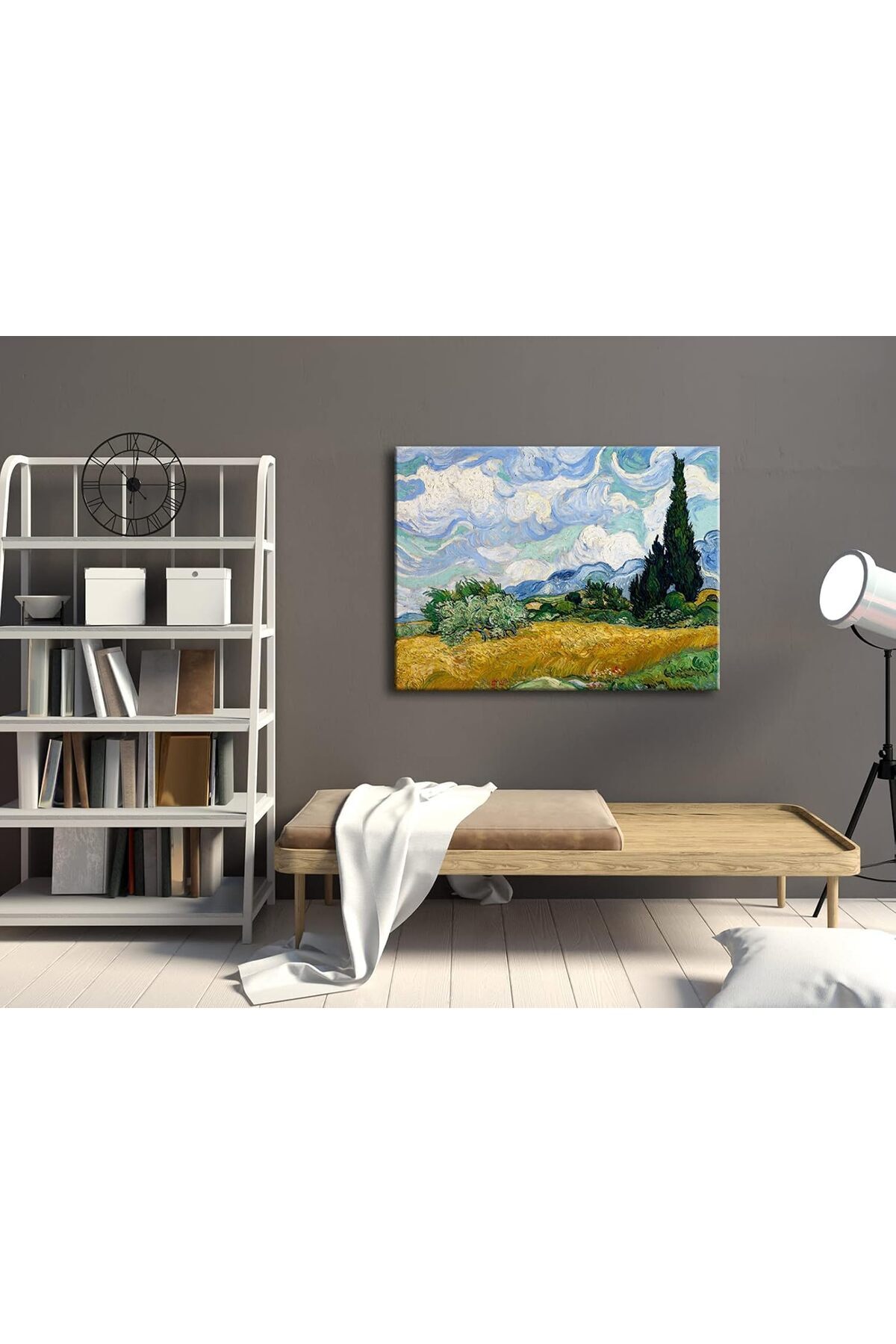 Today Idea-Wheat Field with Cypress by Van Gogh | Famous Two-Dimensional Canvas Replica | Modern Lan 5