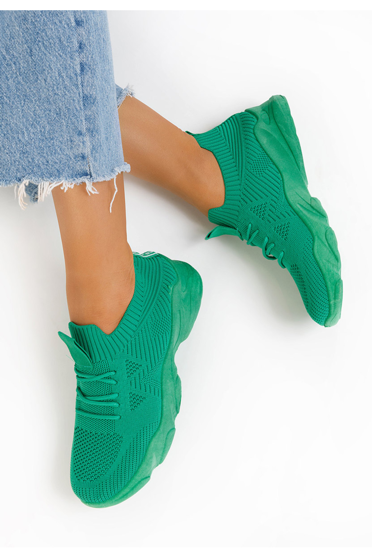 B T Shoes Zelené sportovní boty dámské Lugo