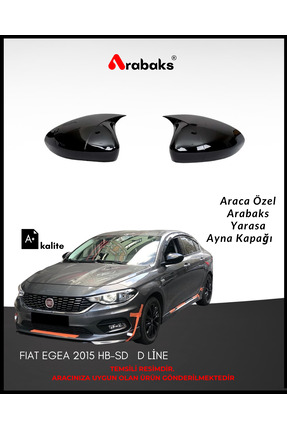 Arabaks FIAT EGEA 2015 HB-SD D LİNE Batman Yarasa Ayna Kapağı 2'li Takım (MUG...