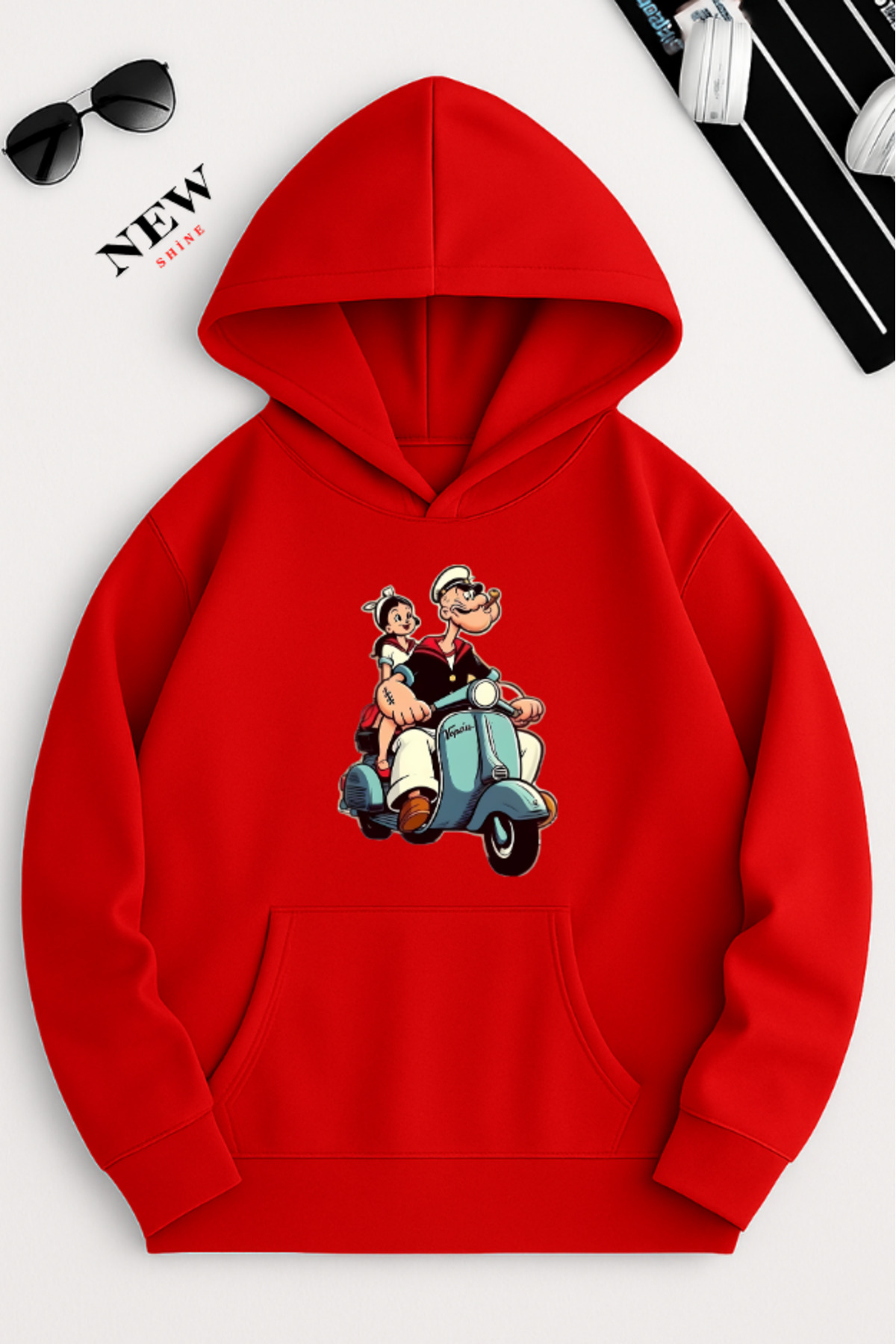 NEWSHİNE Cartoon Character Printed Sweatshirt