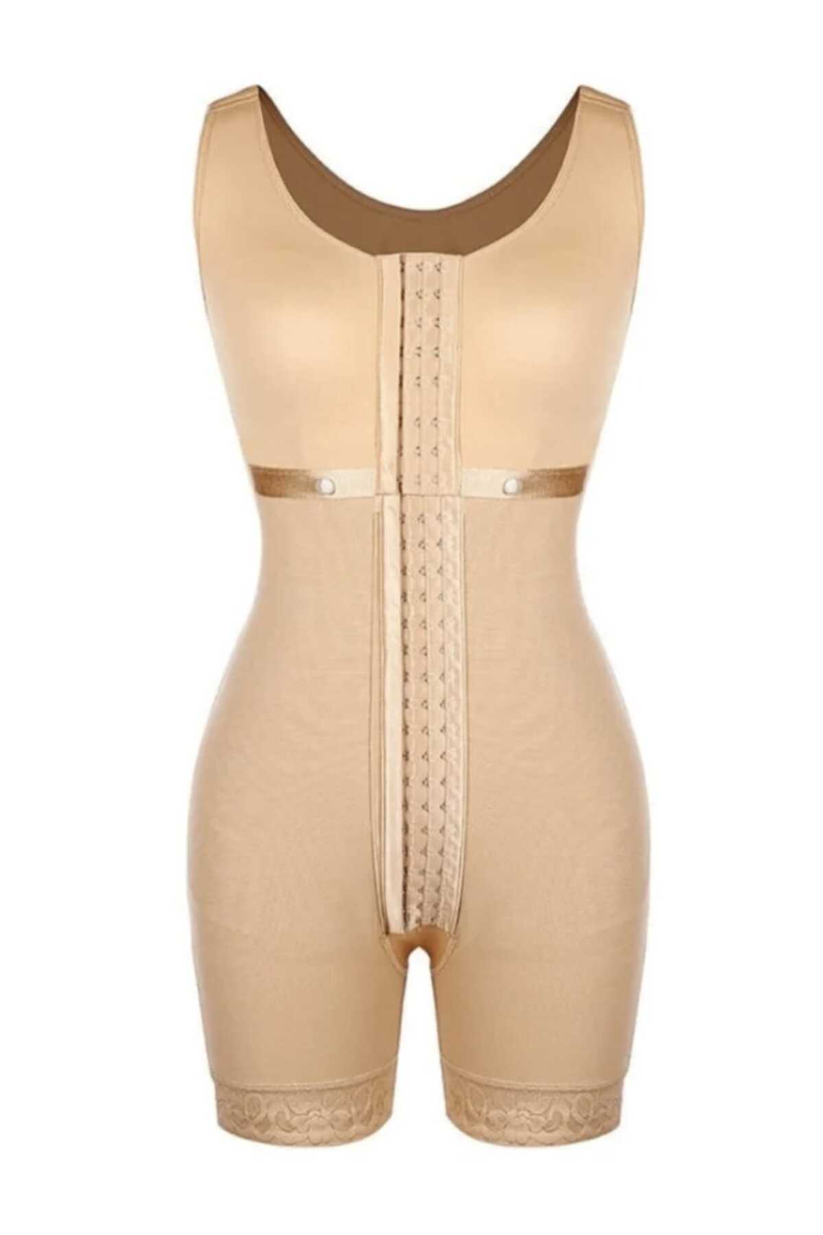 Fstyle-Control corset with clips and strong compression for post-surgery, sculpting, and everyday use. 1