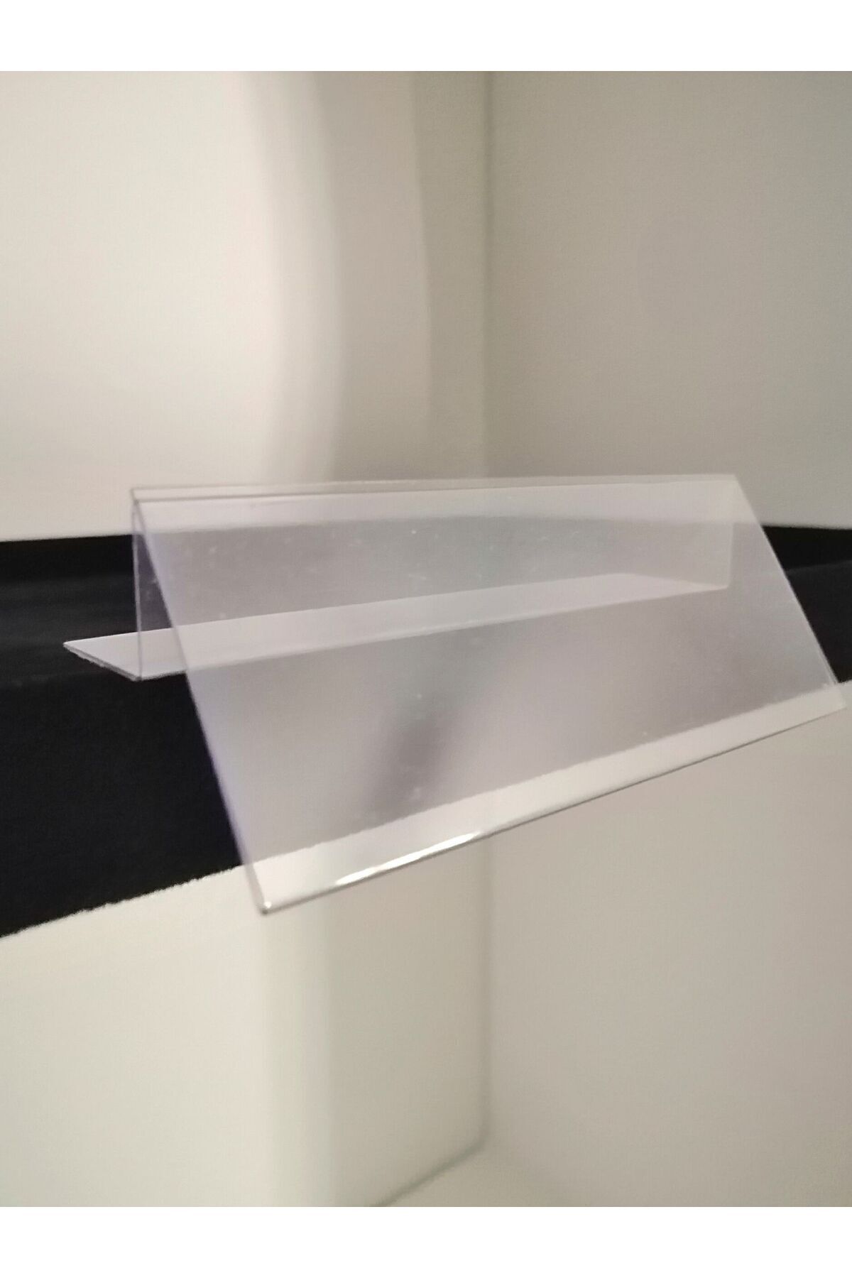Şeffaf Etiket-50 Pieces Pvc Label Holder 10X4 cm with Adhesive Backing and Shelf Front Visor, Shelf Display Case Label 8
