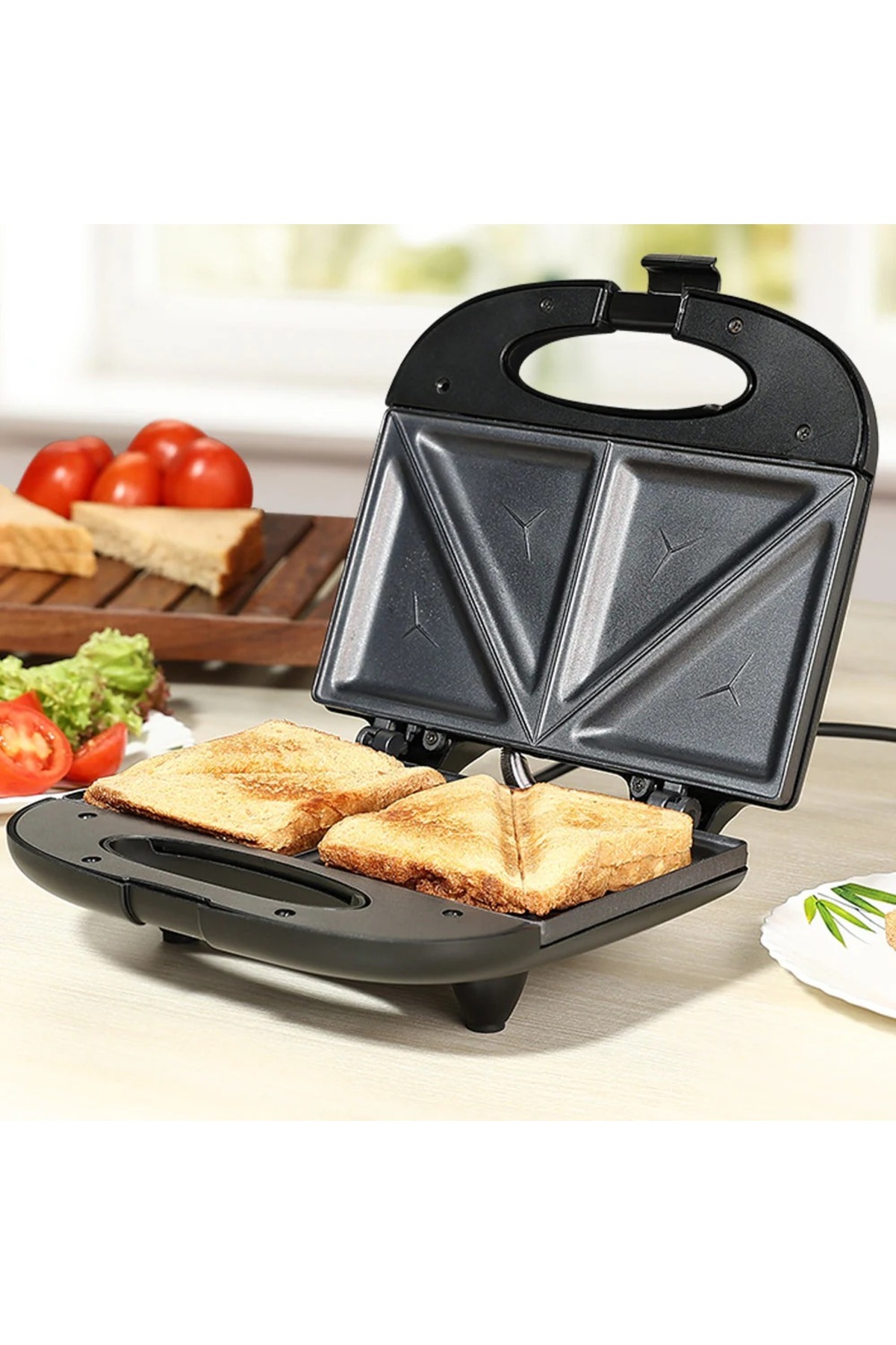 Borosil-Sandwich Maker 800W | 2-Sandwich Capacity | Non-Stick Plates, Automatic Temperature Control 1