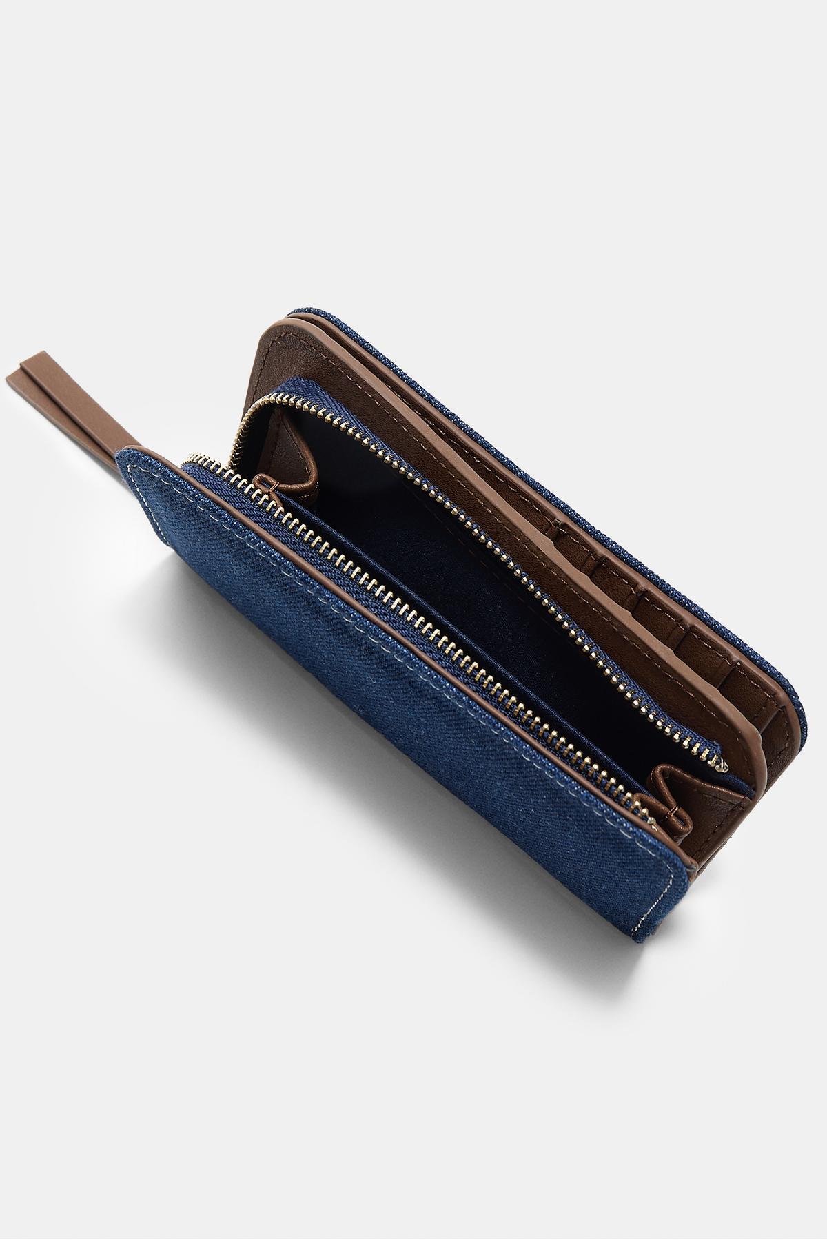 Stradivarius  Kot fermuarlı cüzdan - Görsel 4