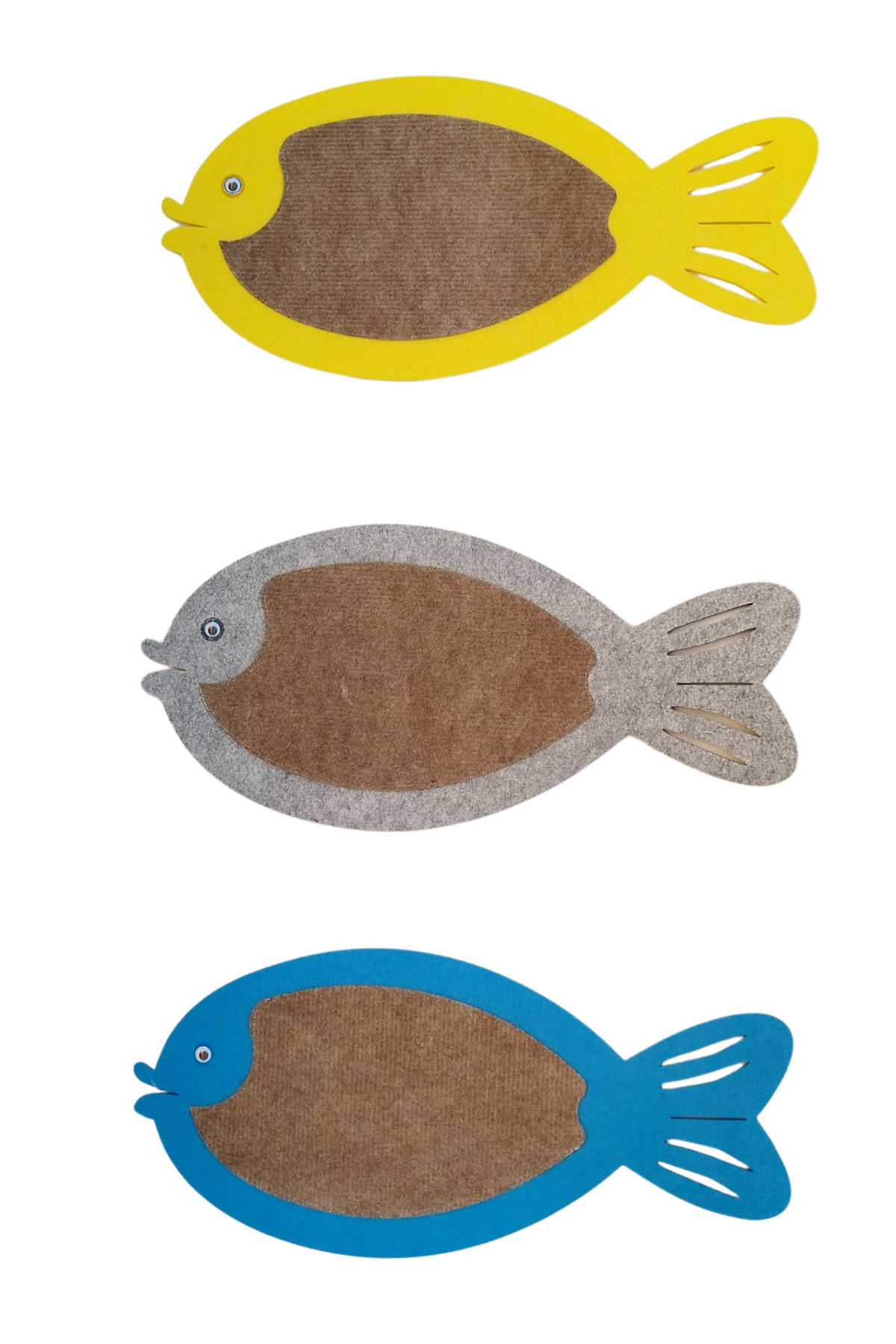 KAŞIKBEY-Fish Shape Cat Scratching Toy Cat Scratching Carpet Felt Cat Scratching Mat 3