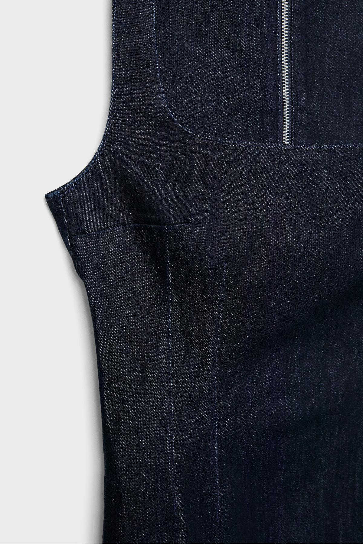 Stradivarius  Denim midi elbise - Görsel 8