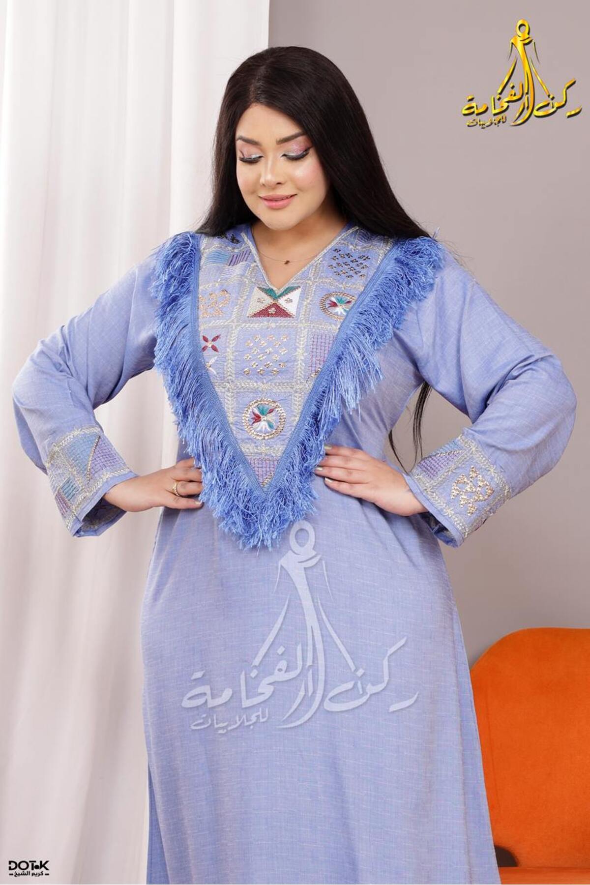 Generies-Linen abaya made of light and comfortable linen material with an elegant and modern design, ideal for everyday use 3